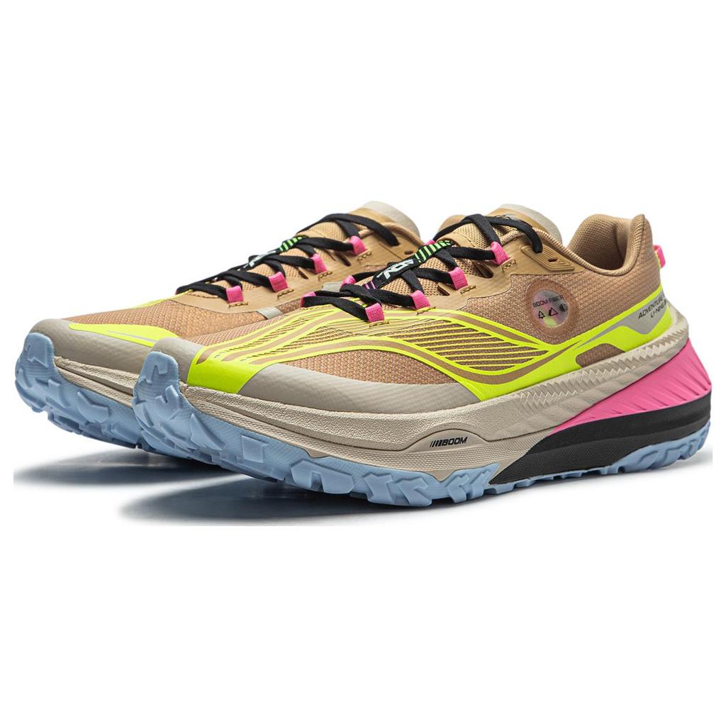 New LiNing Dilu Cushioning Anti Slip And Wear Resistant Low Top Running Shoes Men's Yellow Brown ARNT003-6