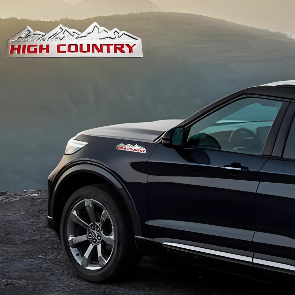 Emblema Auto High Country per Chevrolet, Jeep, Dodge, Ford - Adesivo Montagna Innevata