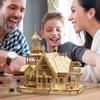 DIY Villa 3D Wooden Model Kit with Light Castle Puzzles Assembly Toy Kid Adult DIY Model Kits Desk Decoration for Gift
