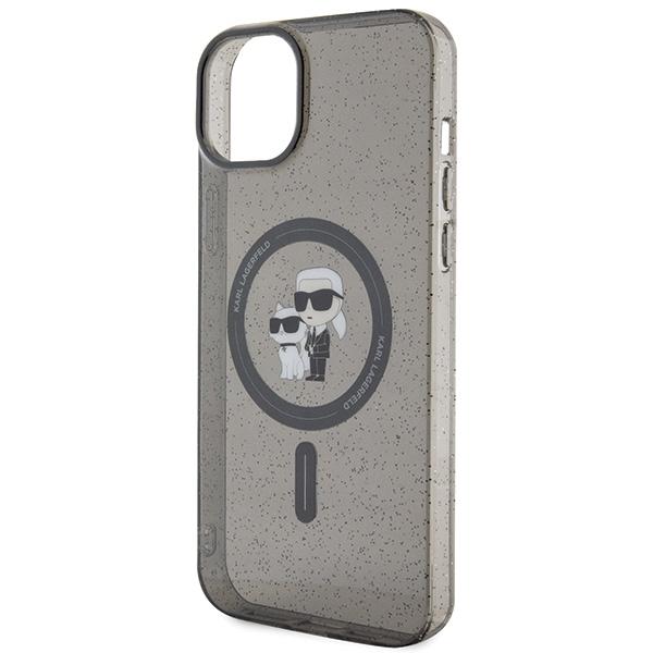 Karl Lagerfeld Klhmp15Shgkcnok Iphone 15 / 14 / 13 6.1 Czarny/Black Hardcase Karl&Choupette Glitter Magsafe