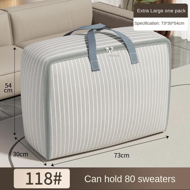 Large Capacity Oxford Cloth Waterproof Travel Storage Bag - Ideal for Clothes, Beddings, and Moving - Durable