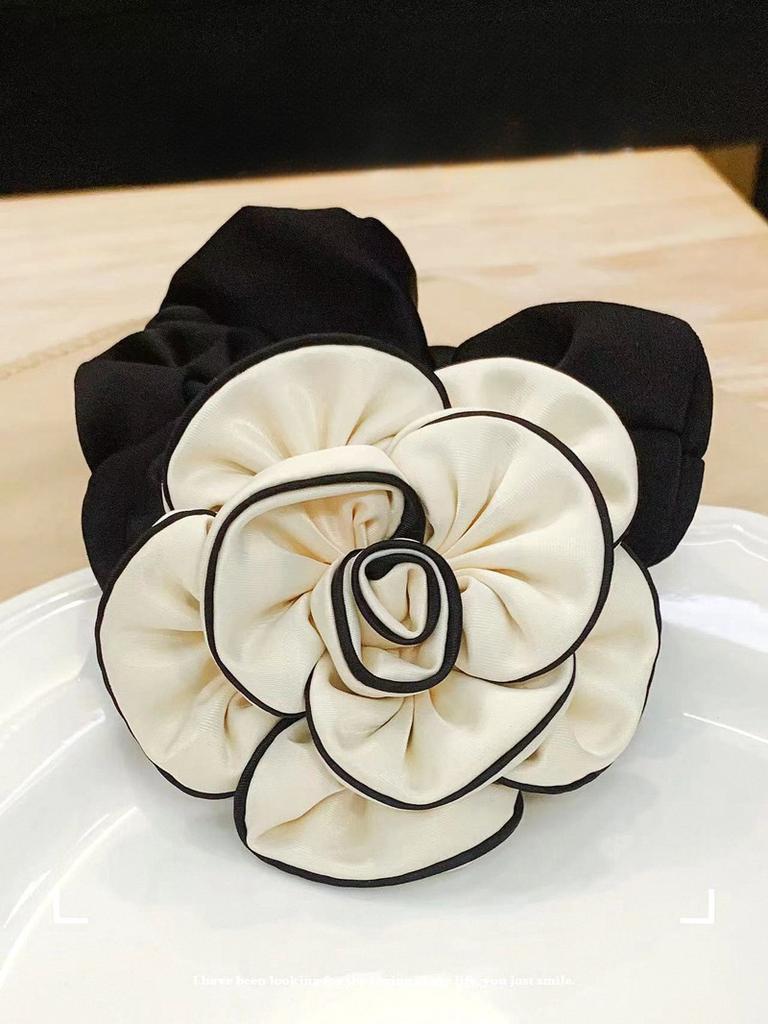 Herbst Kamelie Handgefertigte Blumen Haargummis Französische Vintage Stirnband für Frauen Stilvoll und Schick Kopfseil Elegant Haargummis