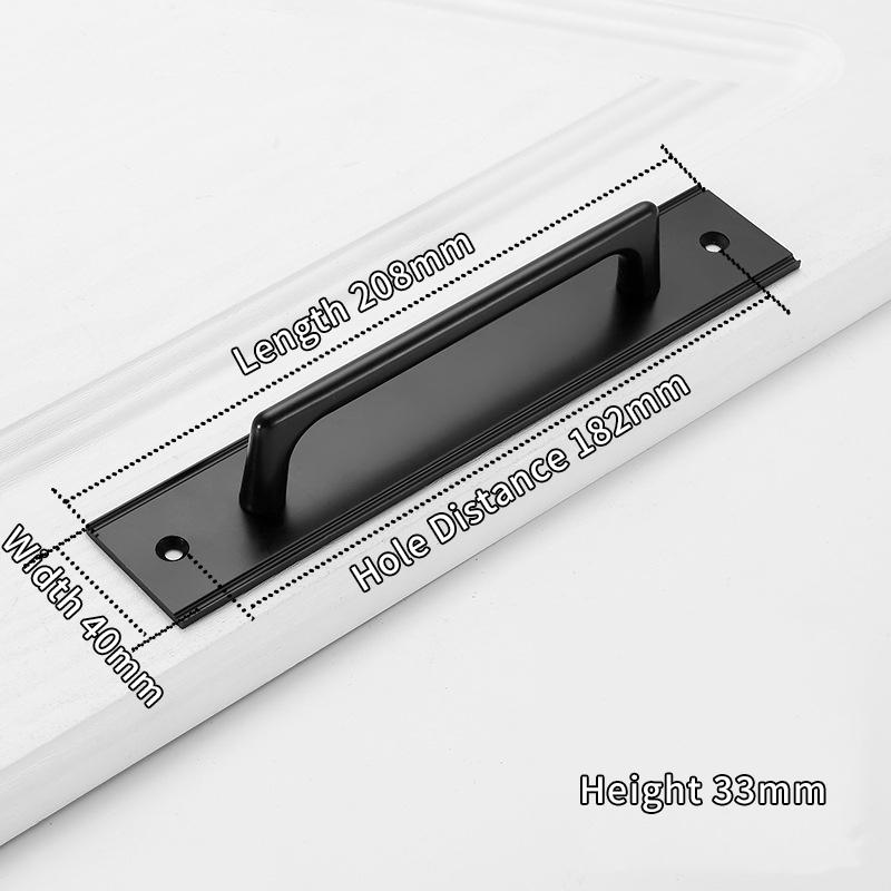 KAK Aluminiumlegierung Schwarze Türgriffe für Innentüren Schlafzimmer Küchentürgriffe Möbelgriff Türbeschläge