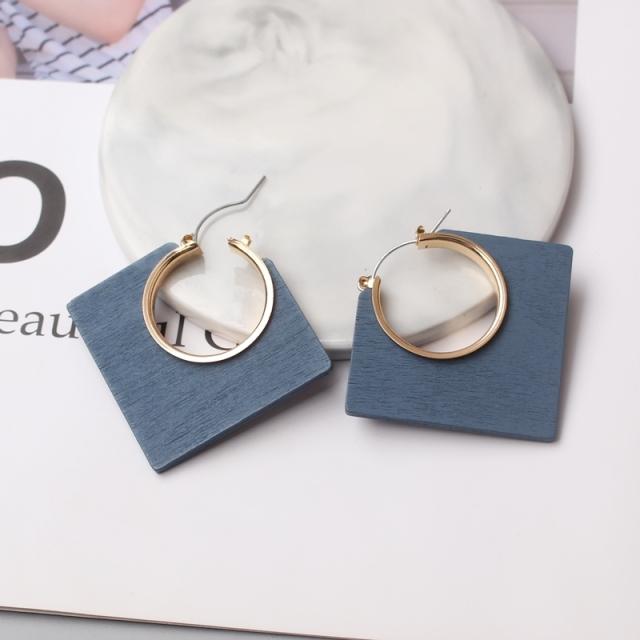 

Этнические новые геометрические квадратные серьги-подвески деревянные серьги-ромбы модные серьги ручной работы из африканского дерева для женщин ювелирные изделия