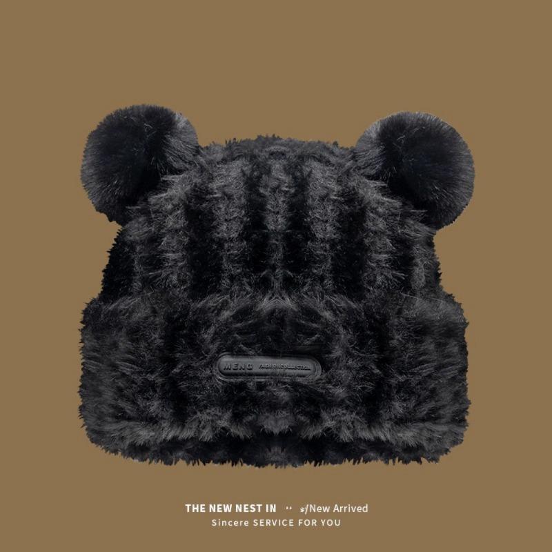 Winter plush fisherman's hat children's Mongolian hat ear protector head hat warm plush thickened cute pile hat