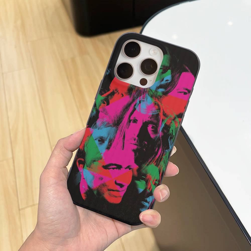 Band F-Foo F-Fighters Classic Rock Phone Case For IPhone 16 15 17 Pro 11 12 13 14 Pro Max Plus Soft Ripple Silicone Cover Shell