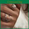 Elegant 925 Silver Ring For Women With Pearl Geometric Design High Fashion Style