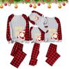 Men's Long-sleeved Plaid Printing Two-piece Parent-child Christmas Pajamas
