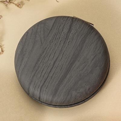 Pu Leather Pocket Mirror Double Sided Cosmetic Mirror Wood Grain Makeup Mirror Compact For Handbag Girls Travel