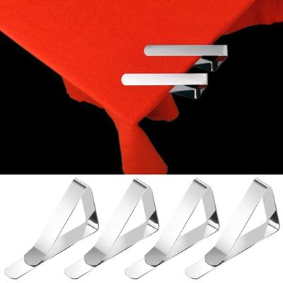 6/12/24Pcs Stainless Steel Tablecloth Clip Non-slip Heavy Duty Indoor Outdoor Wedding Party Picnic Camping Table Cover Holder Triangle Fixing Clamp