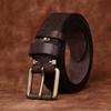 3.8Cm Wide Handmade Thickened Vegetable Tanned First Layer Cowhide Belt Men'S Genuine Leather Pin Buckle Casual Retro Denim Belt Men'S