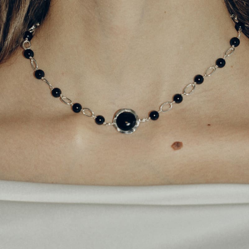 

FADEMINE bold corsage surge Necklace Silver