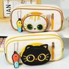 Cute Pencil Case Cartoon Cat Pencil Pouch Large Capacity Stationery Organizer for Middle School And Elementary School