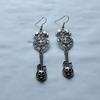 Fashion Dangle Earrings Hoop Earrings Sweet Cool Heart Bowknot Guitar Pendant Earrings Statement Jewelry for Women Girls