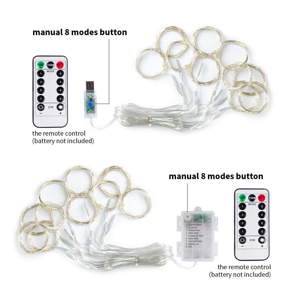3Mx1M/2M/3M Battery LED String Lights USB Fairy Lights Garland For New Year Wedding Party Christmas Home Curtain Decoration