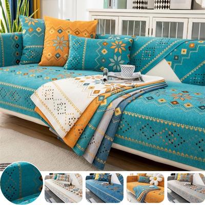 1 τεμ. Μποέμ Μαξιλάρι Καναπέ Χαλάκι Αντιολισθητικό Αδιάβροχο Κάλυμμα Καναπέ Τεσσάρων Εποχών Κατοικίδια Αντι-γρατζουνιές από γάτες Κάλυμμα Καναπέ για Σαλόνι