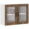 Kitchen Wall Cabinet with Doors, Lucca, Smoked Oak