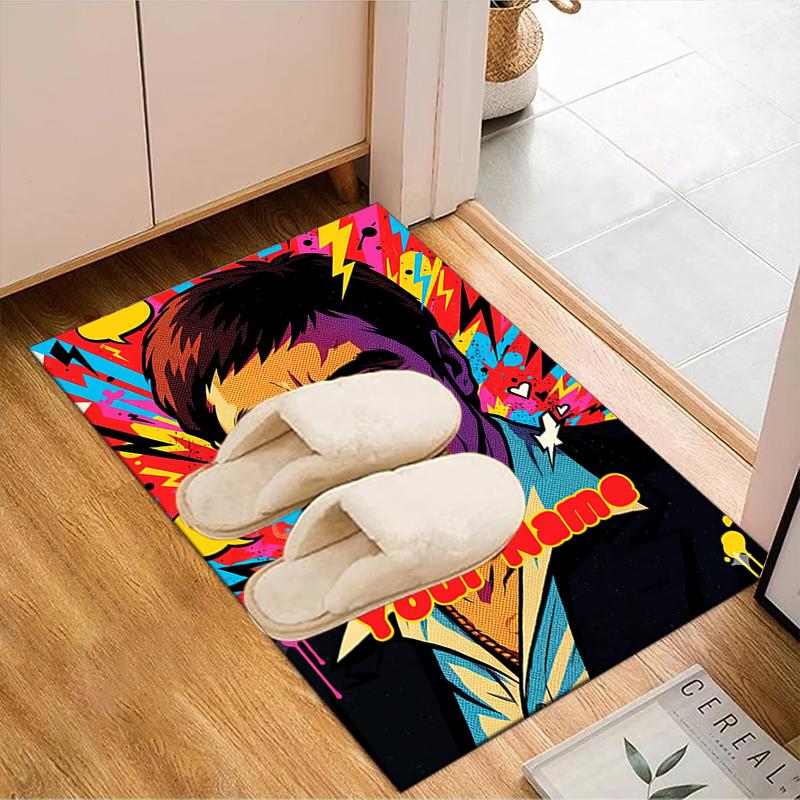 1PC Custom Name Scarface Artwork Theme Floor Mat Ideal for Living Room, Game Rooms, Office, Bedroom Floor Mat Playful Design