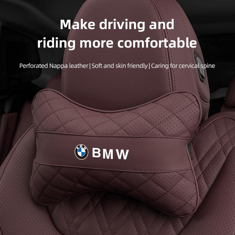 1xCar Seat Neck Pillow Headrest Lumbar Waist Support Cushion Keychain For BMW X1 X2 X3 X5 X4 X6 X7 iX3 F20 F10 F07 E70 E46 SU5