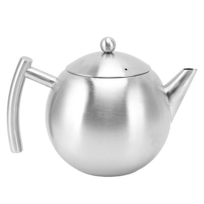 Draagbare Theepot met Filterscherm Roestvrijstalen Bolvormige Koffieketel voor Thuis Brouwen 1.5L
