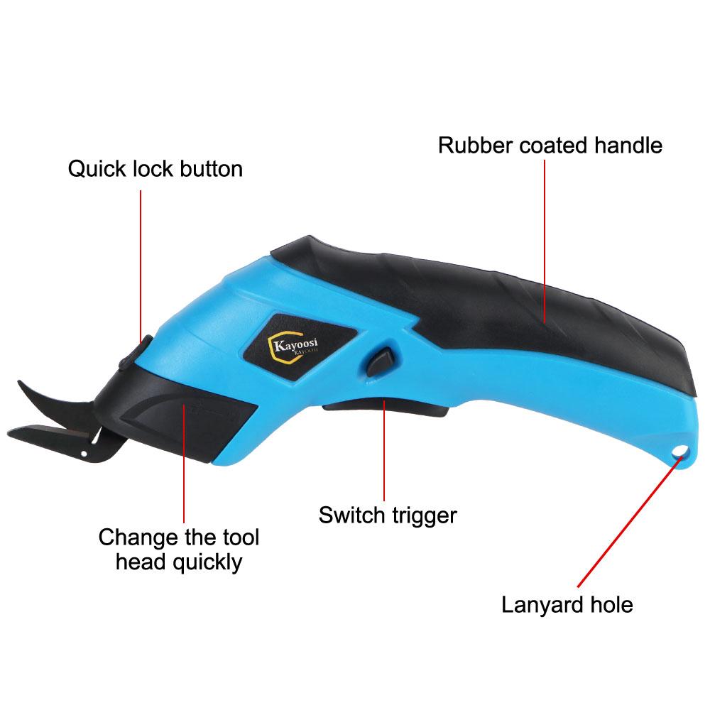 Fabric Sewing Cut Shear Tungsten Steel Blade Portable Wireless Electric Scissors 10000r/min Universal For Home Crafts Tailor