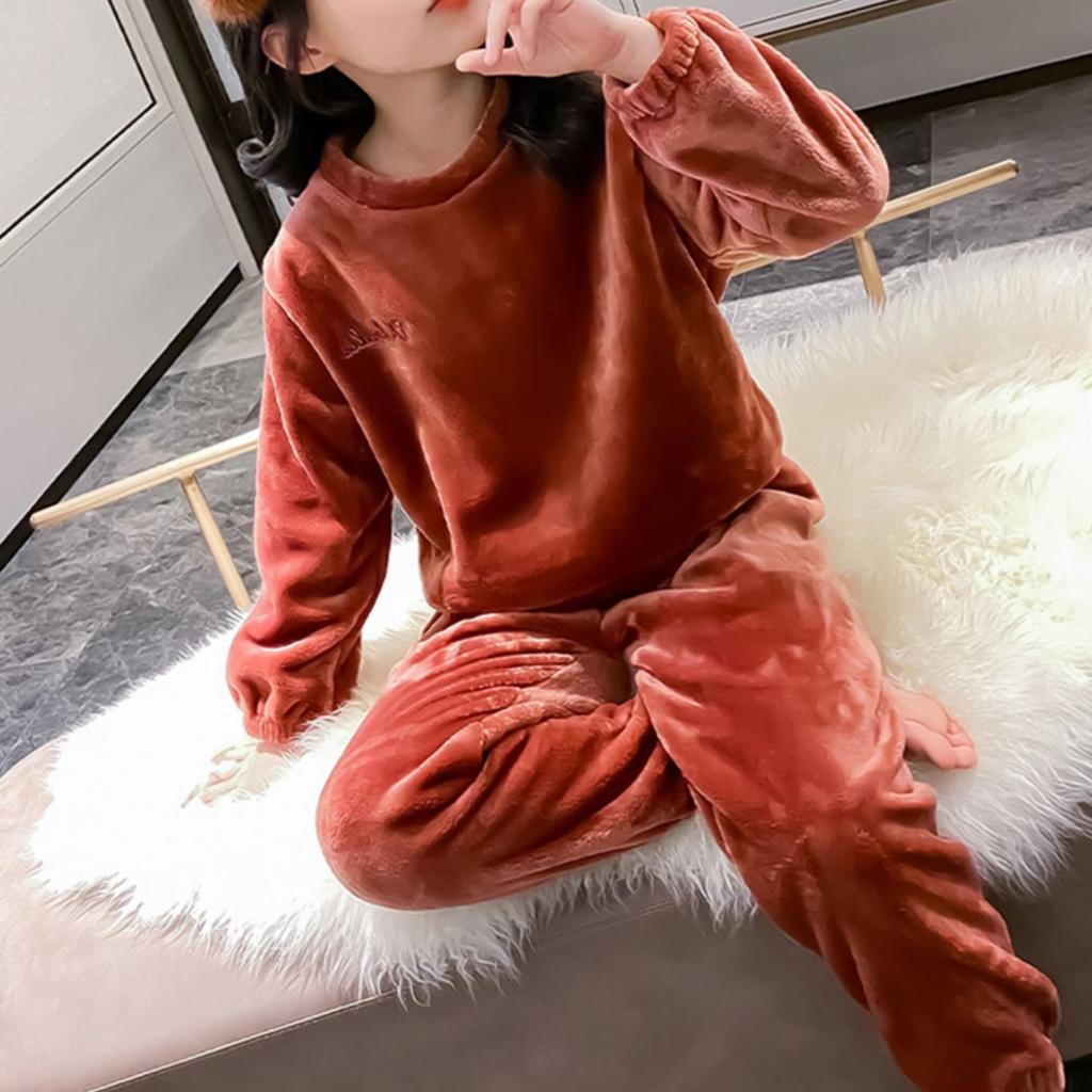 Children's Boys And Girls  Home Wear And Pajamas Long-sleeved Tops And Trousers Sets