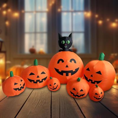 230cm Halloween Inflatable Pumpkin Decoration, Blow Up ,Photo Props,Ornament for