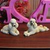 Poodle Simulated Resin Model Tabletop Figurine Micro Landscape Garden Decoration