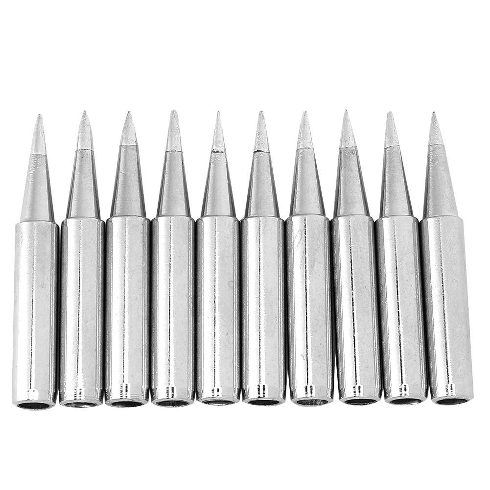 

10pcs Free Solder Iron Tip Set Soldering Iron Tip Welding Tool Accessory 900MT0.8D