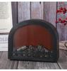USB Plug-in Arched LED Fireplace Lamp with Simulated Charcoal Flame - Decorative Ornament for TV Cabinet and Home Use