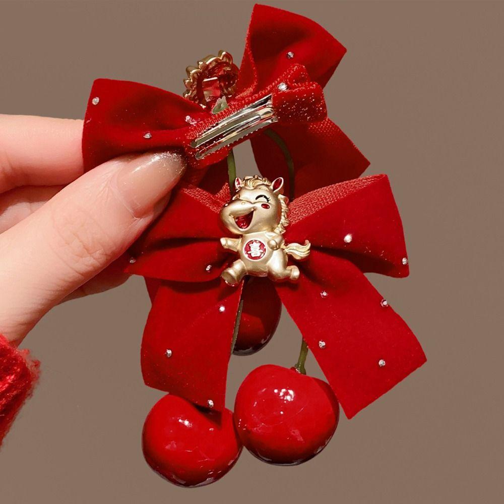 2pcs/set Tang Suit Children's New Year Hairpin Cute Ancient Style Hair Clip  Winter