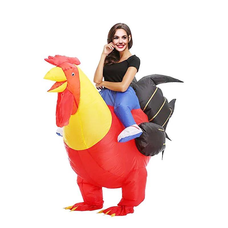Adult Funny Inflatable Big Rooster Costume Mascot for Halloween New Year Easter Carnival Party Cosplay Inflatable Suit