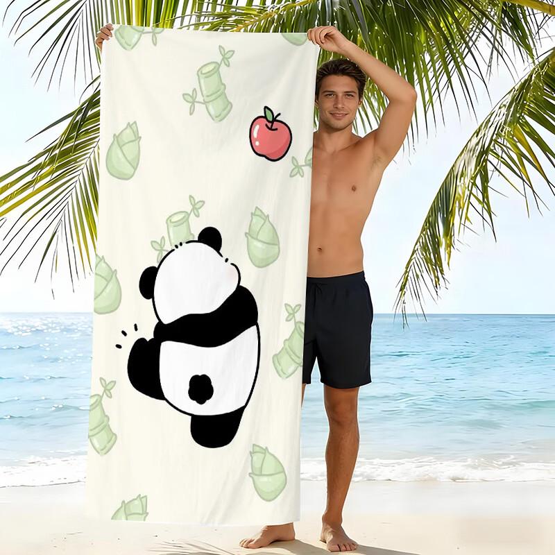 Cartoon Panda Absorbent Children s Beach Towel