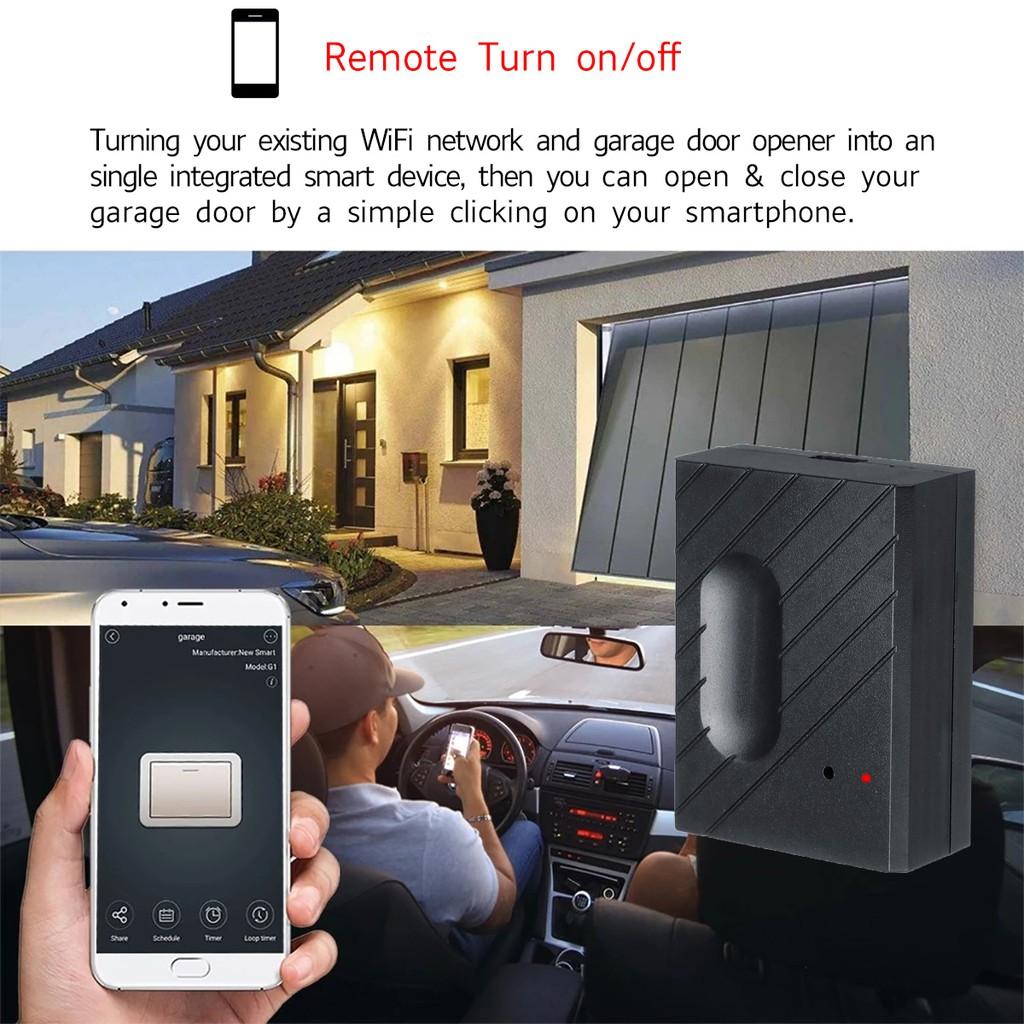 DC 5V WiFi Switch Garage Door Controller for Car Garage Door Opener APP Remote Control Timing Voice Control