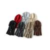 Autumn and Winter New Pure Cashmere Scarf Integrated Hat Cycling Warm Ear Protection Headgear Knitted Solid Color Hat