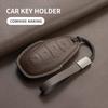 Leather Car Key Cover Case Shell For Hongqi H5 H7 H9 Hs3 Hs5 Hs7 Ehs9 L5 L9 Car Remote Key Case Protector Cover Keychain