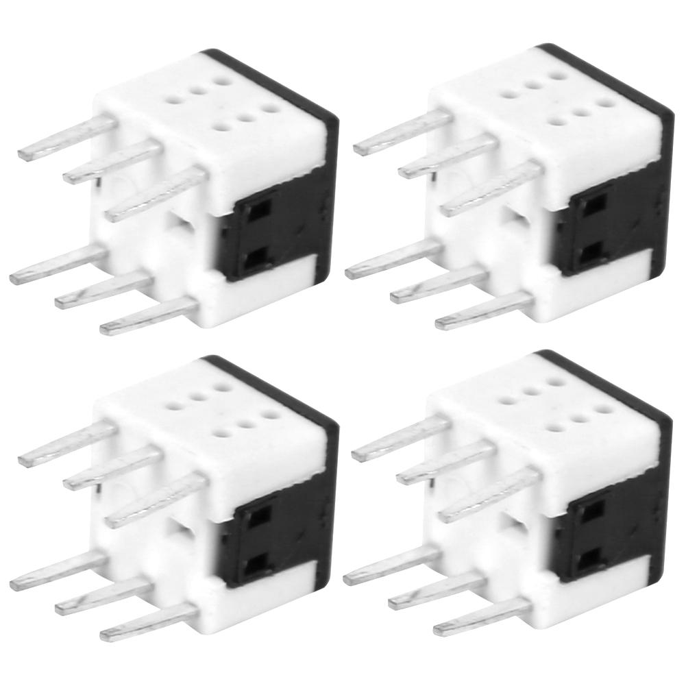 100Pcs Latching Switch Self Locking 6 Pin Flat  Plastic Control Equipment 5.8x5.8mm