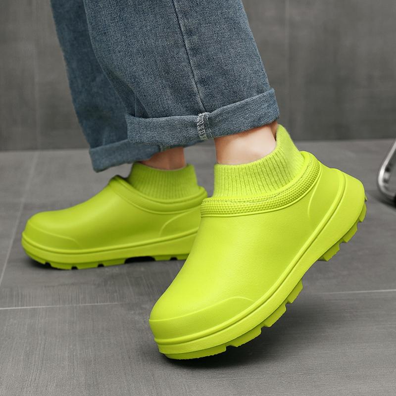 Hot Sale Winter Slippers Men Comfort Platform Fur Waterproof Couple Slippers Indoor Cotton Slippers Non-slip Cheap Shoes Unisex