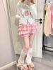 Ruffles Mini Skirt for Women Kawaii Lolita A Line Skirts Shorts Y2K Sweet Style Clothing Harajuku