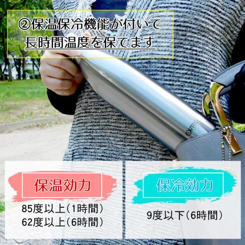 Toa Metal (Toa) Outdoor Products (Outdoor Products) Double-Sealed Vacuum Carbonated Stainless Steel Bottle, 530ml, 314-204