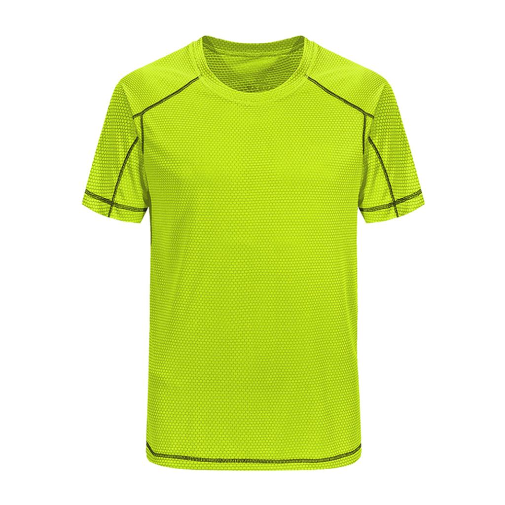 Athletic Men's Performance Short Sleeve T-Shirt Male's Breathable Ice-silk Quick-drying Running Sports Top