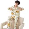 Douyin Boys' Cartoon Pajama Set - Spring/Autumn Long-Sleeve Cardigan for Kids