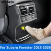 For Subaru Forester 2025 2026 Carbon Fiber Armrest Box Rear Air Conditioner Vent Outlet Cover Trim Frame Interior Accessories