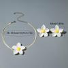 New Early Spring Flower Earnail Women's Fashion Necklace Set, Versatile and Niche Charm Jewelry Set