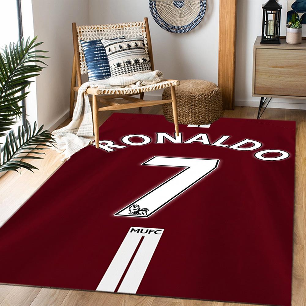 Ronaldo's Number Seven Jersey Floor Mat Perfect for Decorate Room Playrooms Bedrooms Game Room Antislip Carpet Anime Office Decor Wedding Party Gift
