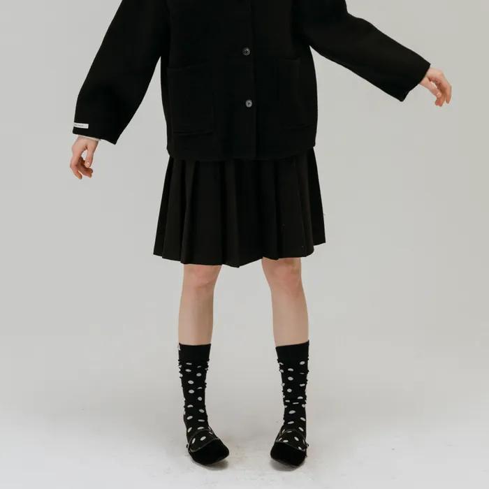 NYW DOT LONG SOCKS_BLACK