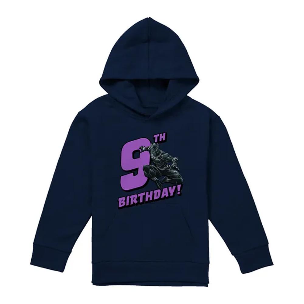Black Panther Childrens/Kids 9th Birthday Hoodie