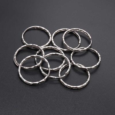 30pcs/lot Rhodium Color Split Rings 25mm Llaveros Clasp Findings for DIY Jewelry Making Accessories