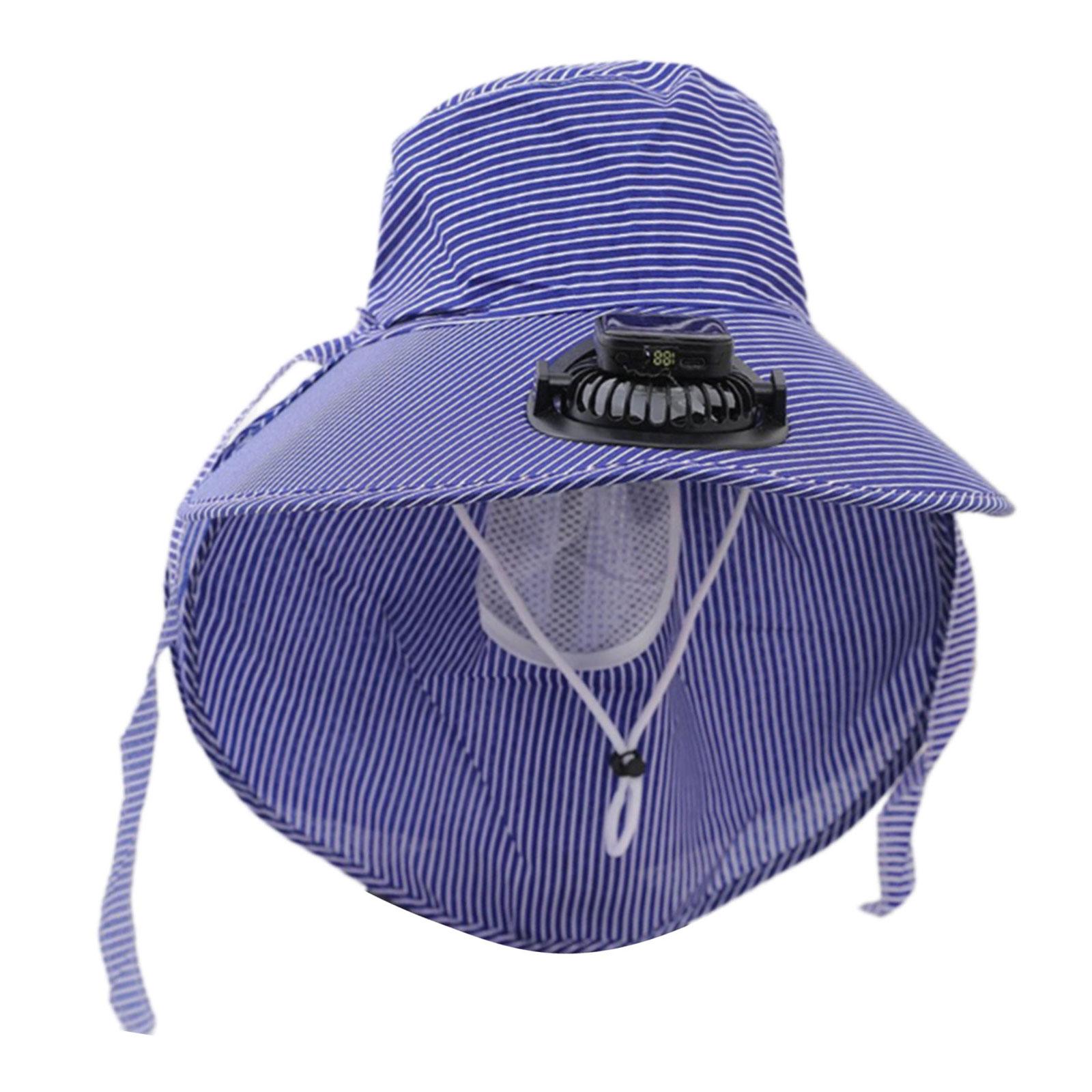 

Rechargeable Solar Fan Hat With Cooling Fan And Neck Cover Design for Adult Outdoor Activity Camping Hiking Headwear