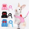 Polyester Rabbit Harness Vest Breathable Pet Walking Leash New Bunny Harness Leash  Small Pets Use